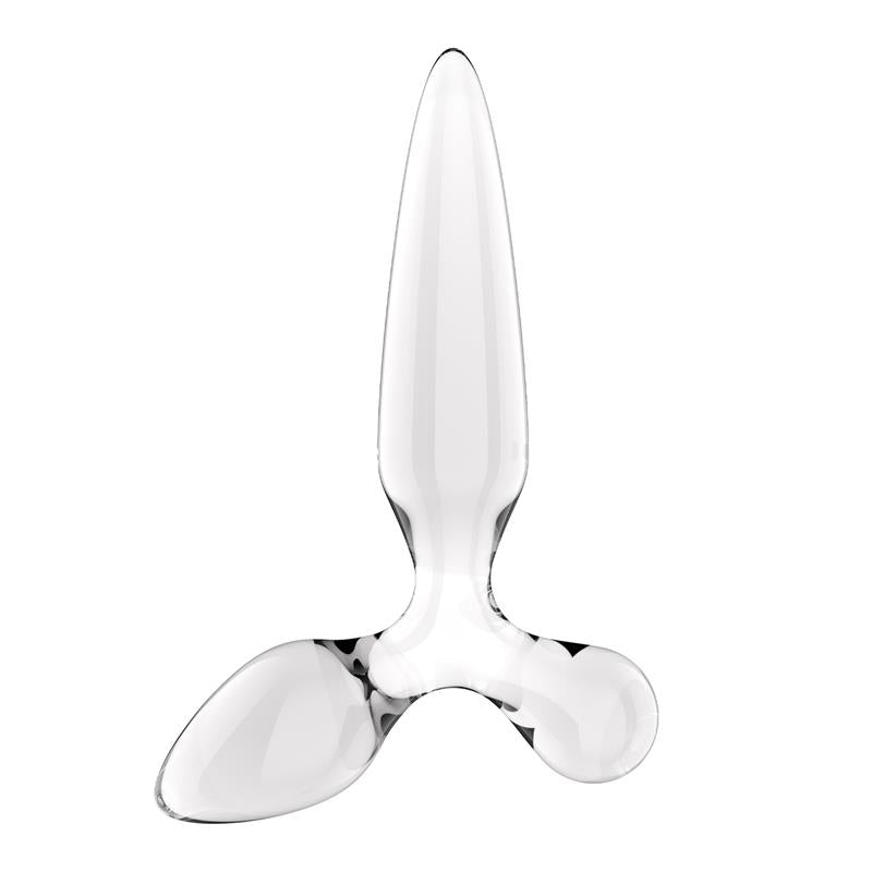 Triple Crystal 2 Glass Dildo