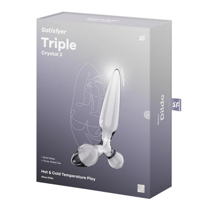Triple Crystal 2 Glass Dildo