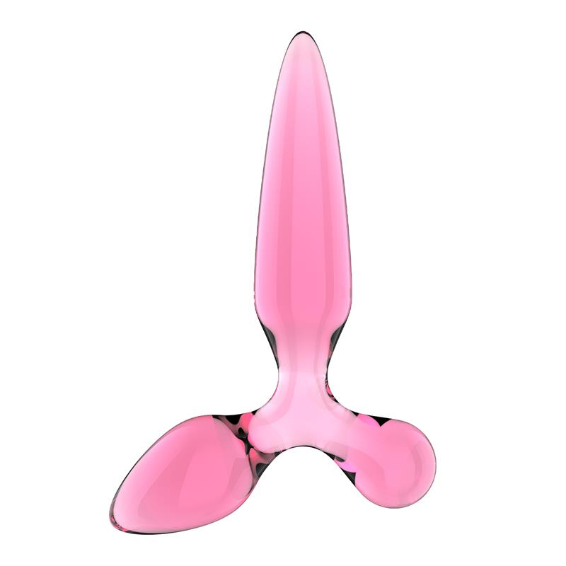 Triple Crystal 2 Glass Dildo