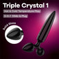 Triple Crystal 1 Glass Dildo