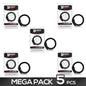 Pack of 5 Solid Silicone Adjustable Strip Cock Ring 15 21 cm