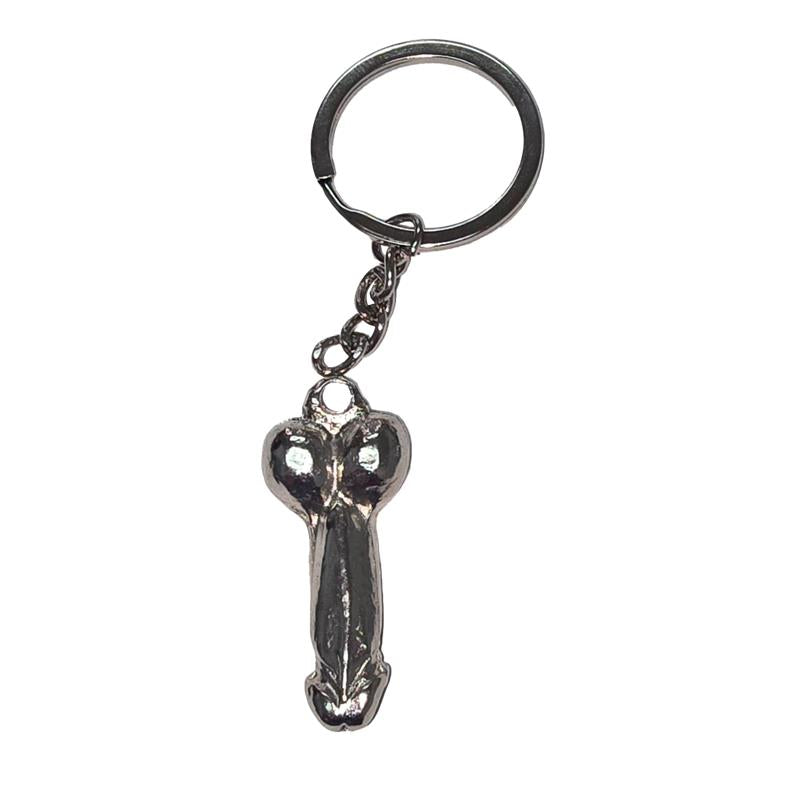 penis shaped metal keychain