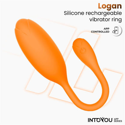 Logan Vibrating Egg with App Unibody Silicone Orange