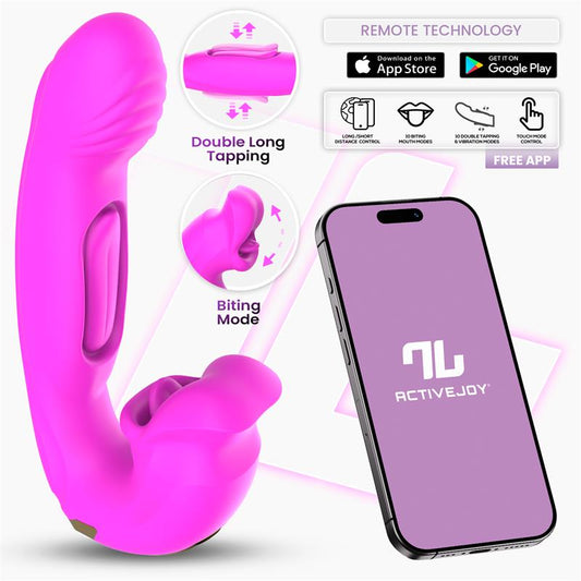 Bimby Biting and Double Tongue Tapping Vibrator with App