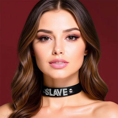 Collar Vegan Leather Slave One Size
