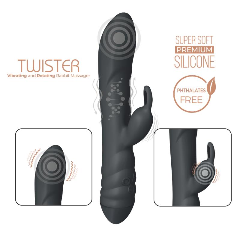 Vibrator with Rotation 360º Twister