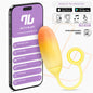 Vibrating Egg Double Layer Silicone with APP Yellow Orange