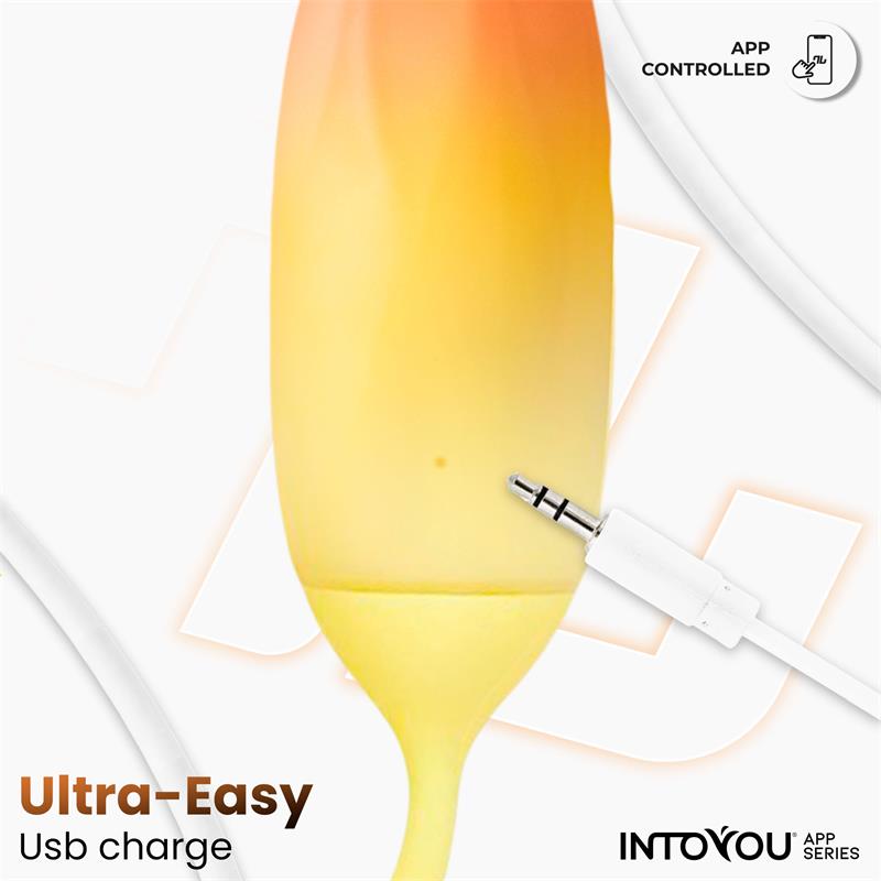 Vibrating Egg Double Layer Silicone with APP Yellow Orange
