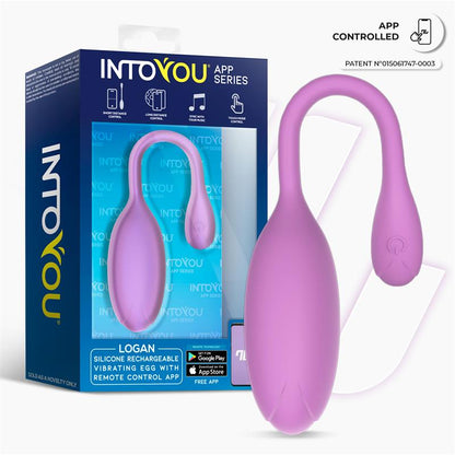 Logan Vibrating Egg with App Unibody Silicone Purple