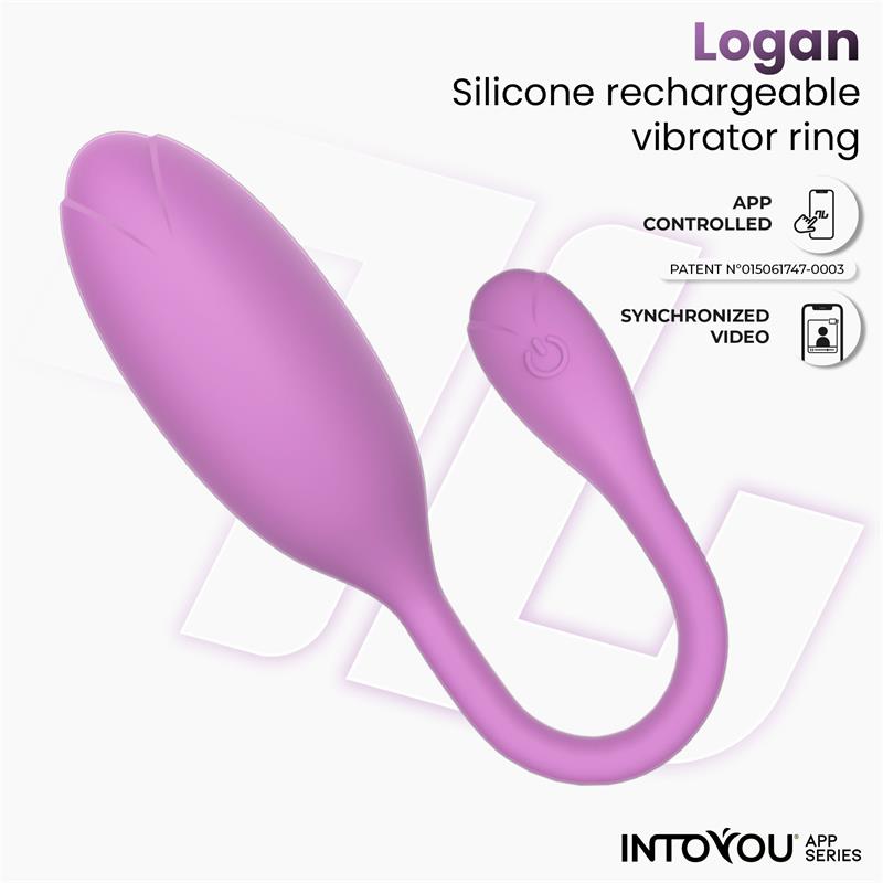 Logan Vibrating Egg with App Unibody Silicone Purple