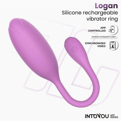 Logan Vibrating Egg with App Unibody Silicone Purple