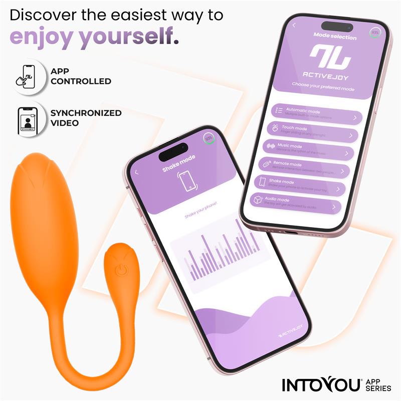 Logan Vibrating Egg with App Unibody Silicone Orange