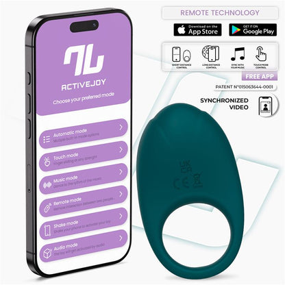 Ringo Vibrating Ring with App Unibody Green