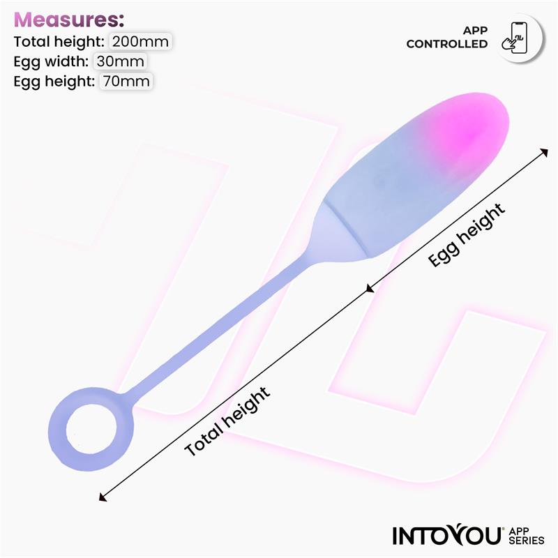 Vibrating Egg Double Layer Silicone with APP Pink Blue