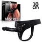 Mistress Elastic Strap on Silicone Dildo 18 cm Black