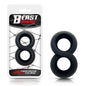 Double Penis Ring 100 Liquid Silicone 2 cm Black