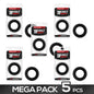 Pack of 5 Penis Ring Turbine Liquid Silicone 25 mm