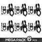 Pack of 6 Earzy Vibrating Penis Ring with Remote Control Magnetic USB Silicone