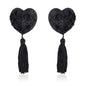 Rose Heart Nipple Covers Black