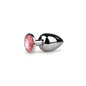 Metal Butt Plug No 6 Silver Pink